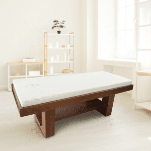Pinewood Massage Bed with a Face Hole on the Mattress (TMT26)
