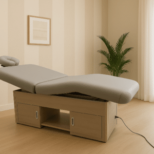 Laminate Finished Electric Motor adjustable Spa Massage Table Bed with Face Cradle with Backrest adjustable (EM2)